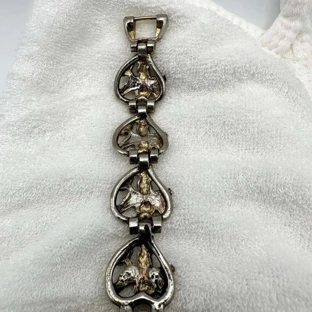 Cherub Charm Bracelet Watch Quartz Faded Gold Tone Analog